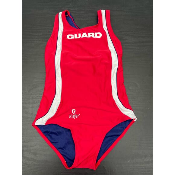NWT Kiefer Lifeguard Swimsuit Red Women's Size 30 One Piece - Picture 1 of 5